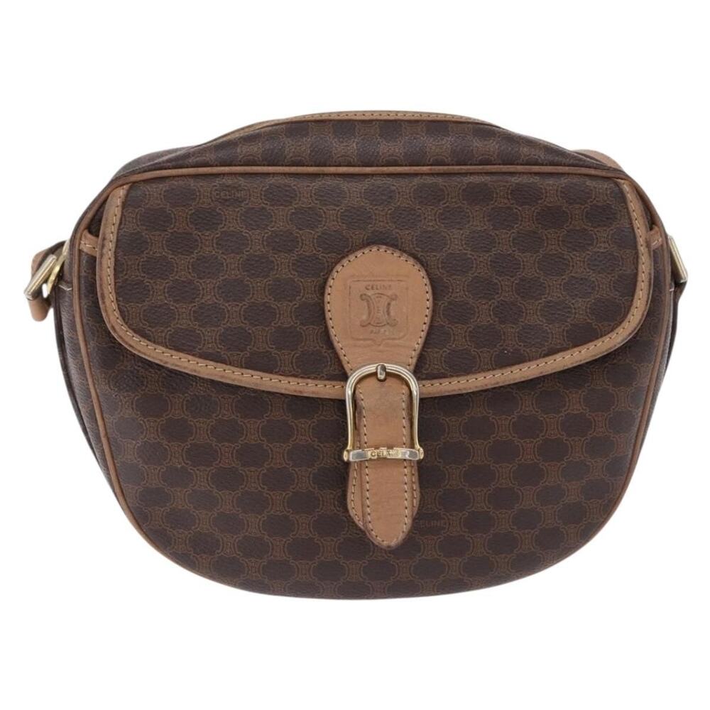 Celine Macadam Shoulder Bag Brown